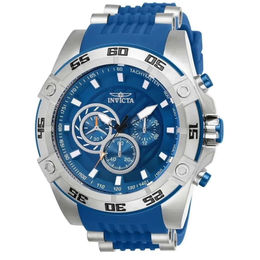 NEW 25506 Invicta Speedway Impulse Men's Watch - 52mm Blue Silver Chronograph